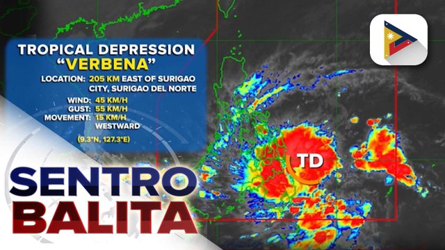 Bagyong #VerbenaPH, maaaring mag-landfall sa Caraga ngayong hapon o mamayang gabi Signal No. 1, nakataas sa maraming lugar
