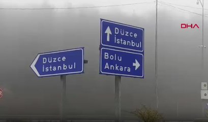 Bolu Dağı'nda sis; görüş mesafesi 25 metreye düştü