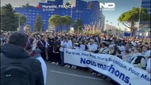 Gran marcha en Marsella contra la violencia del narco tras el asesinato del hermano de una activista