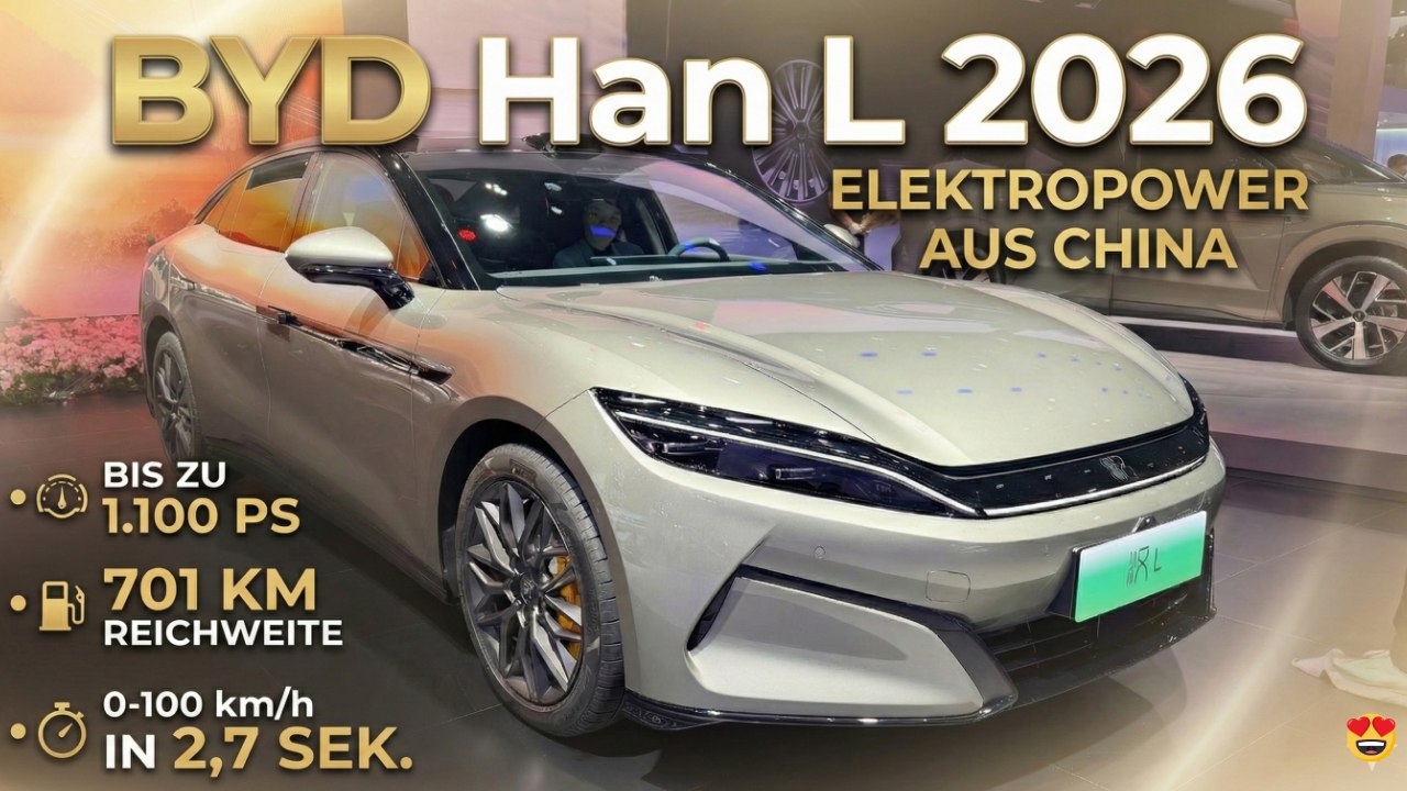 Neuer BYD Han L (2026) – Preis, Reichweite & Design-Update im Überblick