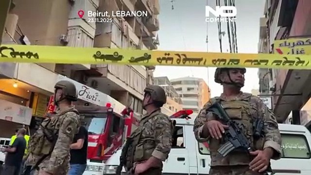 Las autoridades retiran escombros tras el primer ataque israelí en Beirut en meses