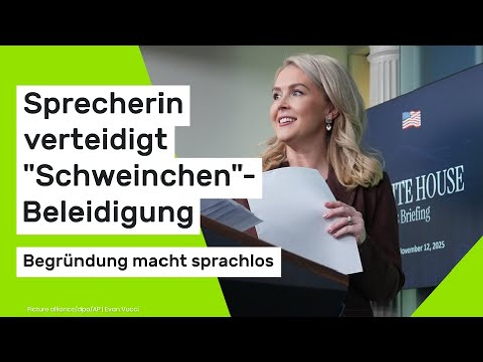 Karoline Leavitt: Sprecherin verteidigt 'Schweinchen'-Beleidigung - Begründung macht sprachlos