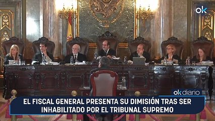 El fiscal general presenta su dimisión tras ser inhabilitado por el Tribunal Supremo