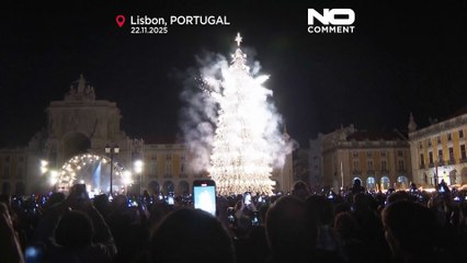 Lisbonne se met à l'heure des fêtes avec un sapin géant et des feux d'artifice