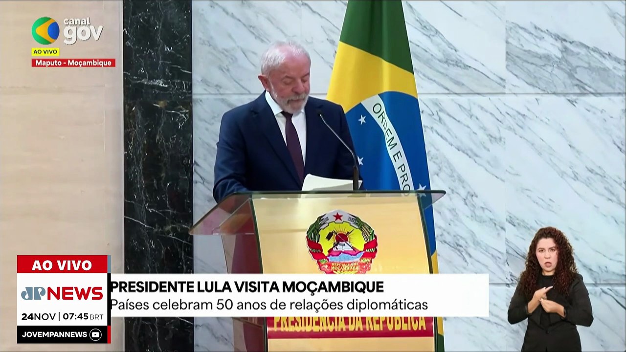 Lula discursa em Moçambique: "Brasil quer colab...