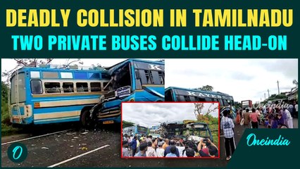 Tamil Nadu Bus Accident Breaking: 6 Dead, 28 Injured As Two Buses COLLIDE Head-On in Tenkasi