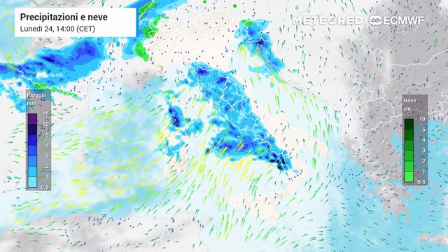 Perturbazione Atlantica in scorrimento sopra al cuscino freddo: possibile neve, pioggia e gelicidio