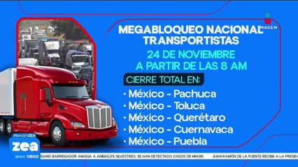 Transportistas anuncian megabloqueo nacional este lunes 24 de noviembre