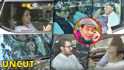 Dharmendra Last Rites UNCUT: Amitabh Bachchan, Salman Khan, Hema Malini, Govinda, Akshay K. & Others