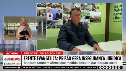 Prisão de Bolsonaro gera insegurança jurídica, diz frente evangélica