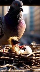 Pigeon Eggs Hatching – Adorable Baby Pigeon Chicks in Bird Nest