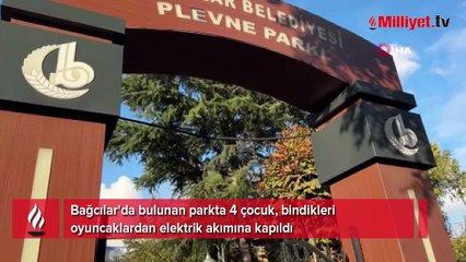 Bağcılar’da bir parkta oynayan 4 çocuk, elektrik akımına kapıldı