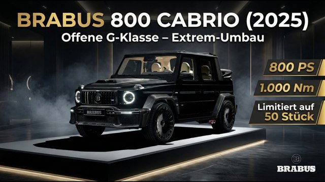 2025 Mercedes-AMG G 63 Brabus Cabrio – Luxus, Leistung & Cabrio-Wahnsinn