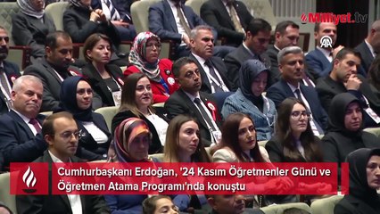 Cumhurbaşkanı Erdoğan: Resmi kurumlarda çalışan öğretmen sayısı 1 milyon 34 bini aştı