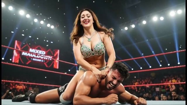 Mixed wrestling between Male and Female wrestlers (Queen of the Ring).