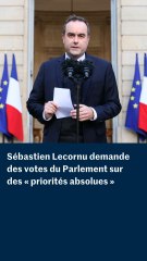Sébastien Lecornu va demander des votes du Parlement sur des « priorités absolues »