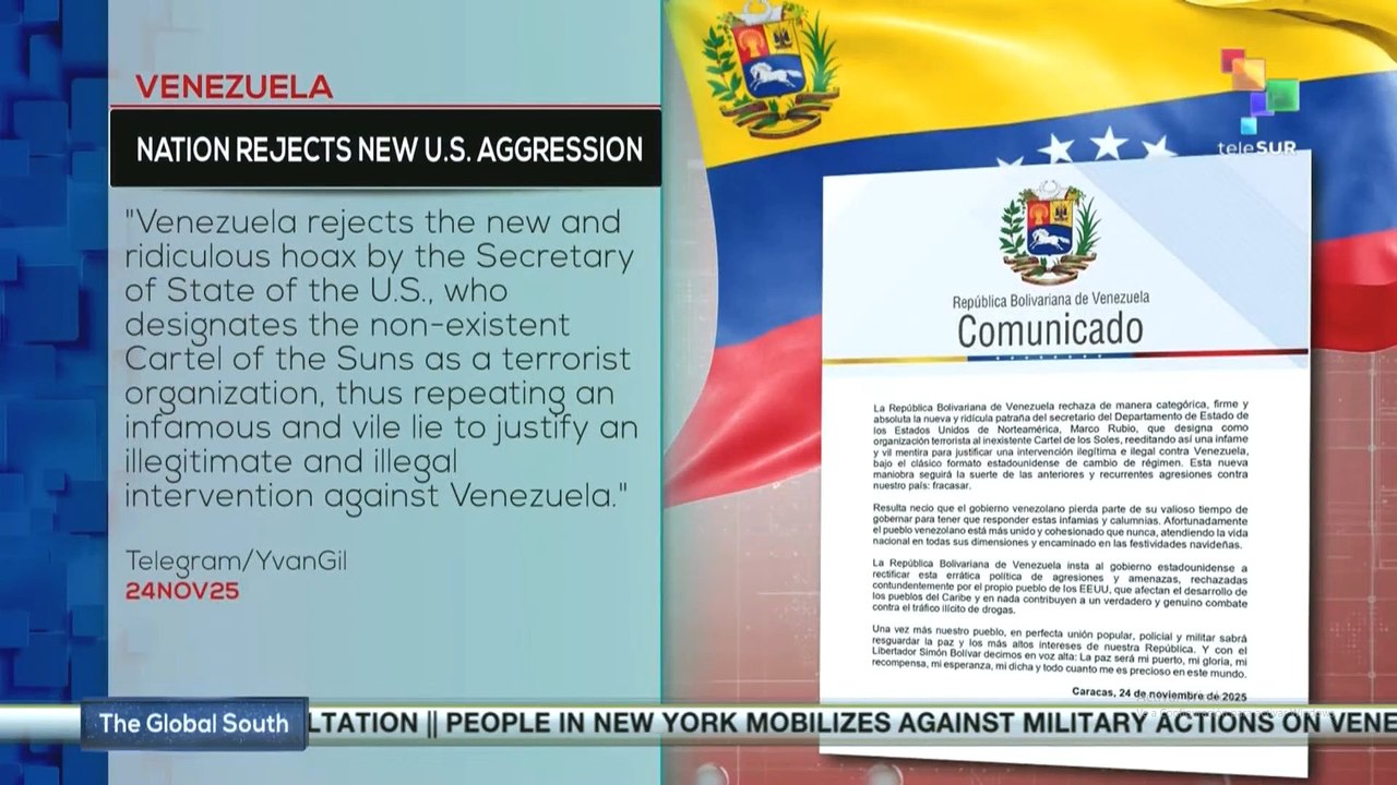 Venezuela, nation rejects new U.S. aggression