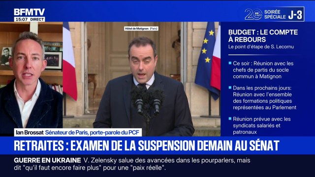 Budget: Ça ne va pas dans le sens d'un compromis , affirme Ian Brossat, sénateur de Paris (PCF)