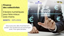 [WEBINAIRE] Finance des collectivités : 3 leviers numériques pour faire mieux avec moins
