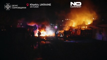 Russische Drohnen treffen Charkiw: vier Tote, Dutzende Verletzte