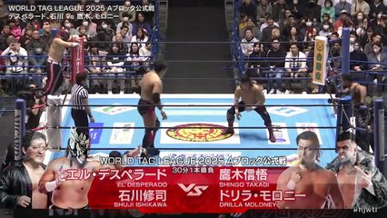 El Desperado & Shuji Ishikawa vs. Drilla Moloney & Shingo Takagi - World Tag League 2025 Block A Match: NJPW World Tag League 2025 Day 4 (11/24/2025)