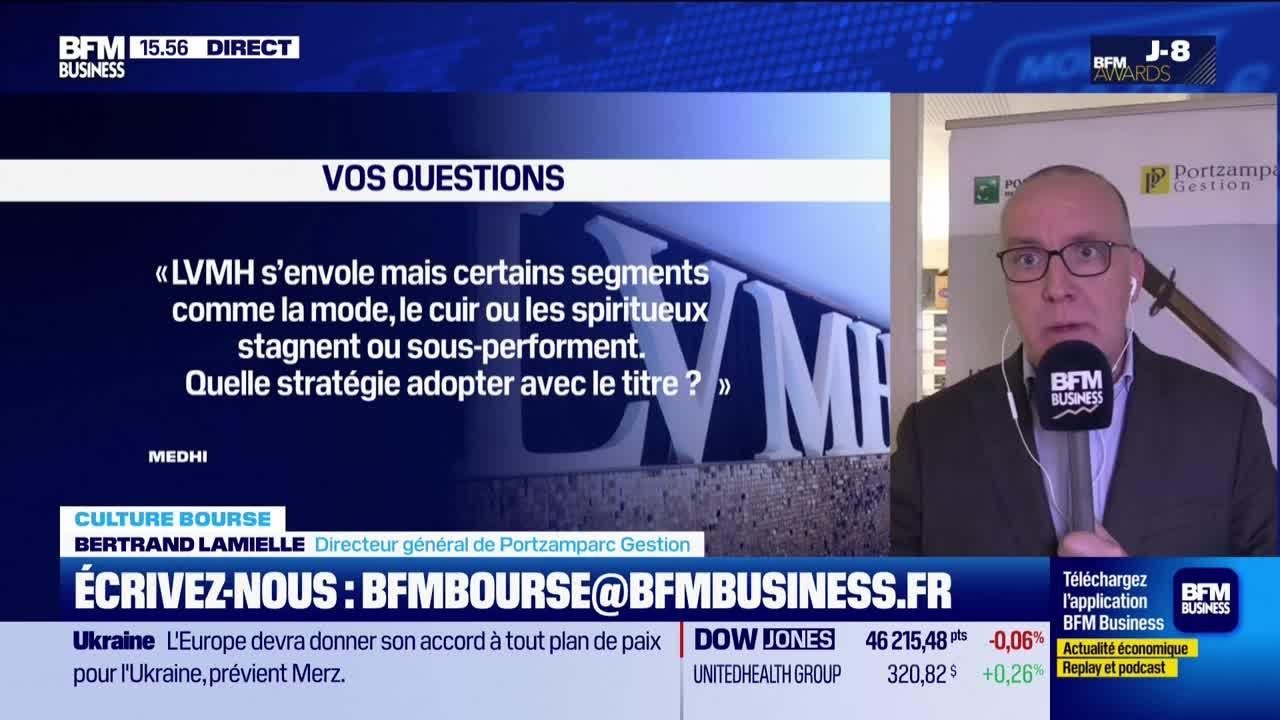 Culture Bourse : « LVMH s’envole mais certains segments comme la mode, le cuir ou les spiritueux stagnent ou sous-performent. Quelle stratégie adopter avec le titre ? », par Julie Cohen-Heurton - 24/11