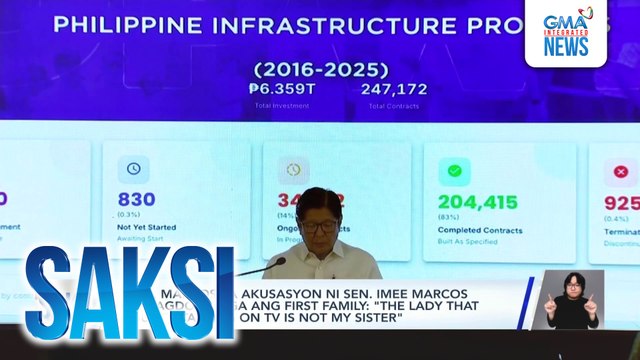 Pres. Marcos sa akusasyon ni Sen. Imee Marcos na nagdo-droga ang first family: The lady that you see talking on TV is not my sister | Saksi