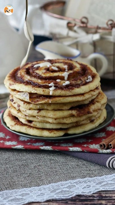 Cinnamon roll pancakes, for cinnamon lovers