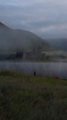 Playing bagpipe in a misty day at the Lake 😍❤️🏴💙 ️ #bagpiper #army #beautiful #tune