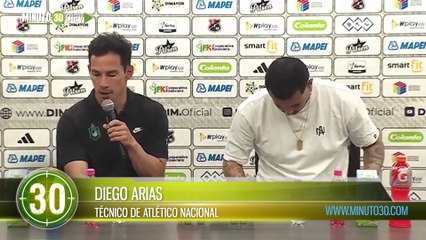 “Fue un muy buen partido para nosotros”: Así analizó Diego Arias, técnico de Atlético Nacional, el empate contra el DIM
