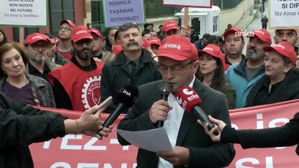 İtalyan Lisesi önünde öğretmenlerden eylem...