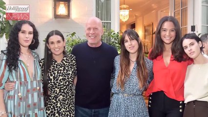 Demi Moore Posts Video of Bruce Willis Celebrating 68th Birthday With His Family | THR News