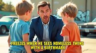 Millionaire Freezes After Seeing Homeless Twins With His Birthmark — “Boy… Are You My Father?”