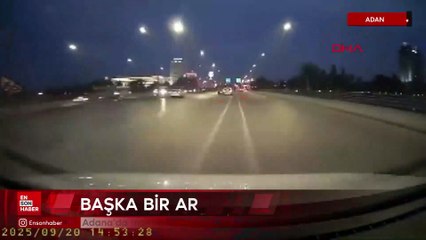 Adana'da makas atan sürücü başka araca çarptı