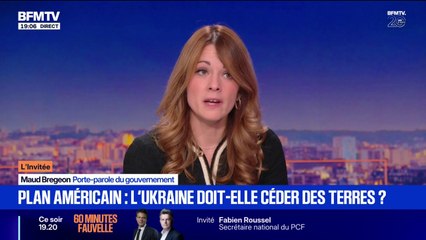Plan de paix pour l'Ukraine: "L'Ukraine doit être maîtresse de son destin", déclare Maud Bregeon, porte-parole du gouvernement