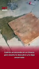 👮‍♂️ Un ladrón terminó escondido dentro de un tinaco al escuchar que alguien venía, pero el dueño lo descubrió y lo dejó encerrado hasta que llegó la policía.