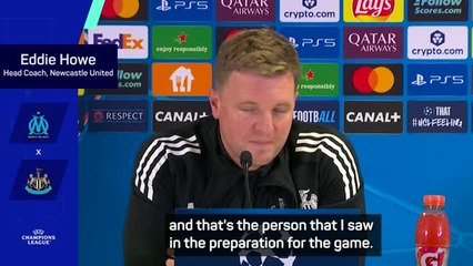 Howe praises 'man in form' Greenwood ahead of Marseille clash