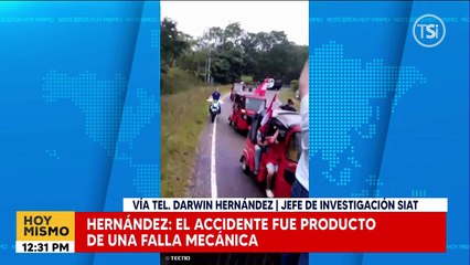 Policía revela causa de accidente de camión durante caravana en Santa Bárbara