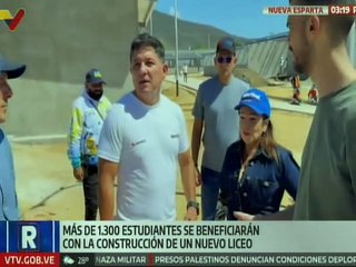 Nueva Esparta | Autoridades inspeccionan la construcción del Liceo Luis Beltrán Prieto Figueroa