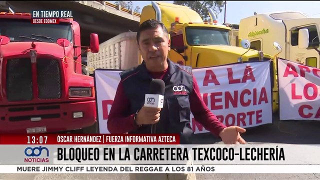 Cansados de la violencia, transportistas bloquean carretera Texcoco-Lechería