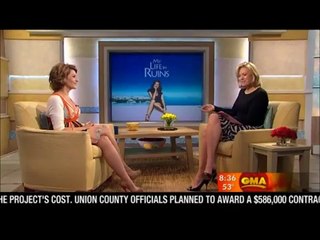 Diane Sawyer-USA-sheer pantyhose-high heels-crossed legs-Great !!