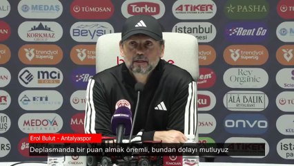 Erol Bulut: Deplasmanda bir puan almak önemli