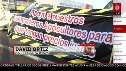 David Ortiz (ANTAC) niega diálogo con Segob previo a las protestas en carreteras