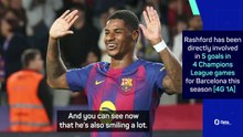 'He's smiling a lot' - Flick delighted with Rashford's impact at Barcelona