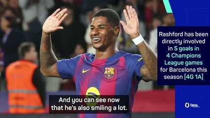 'He's smiling a lot' - Flick delighted with Rashford's impact at Barcelona
