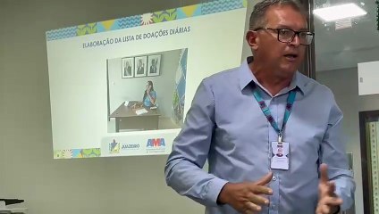 Luciano Monteiro - Engenheuro Agrônomo da Autarquia Municipal de Abastecimento - Fala da criação do Banco de Alimentos que recebe doações de frutas e verduras que seriam descartadas e ainda estão próprias para consumo e que após seleção são doados para in