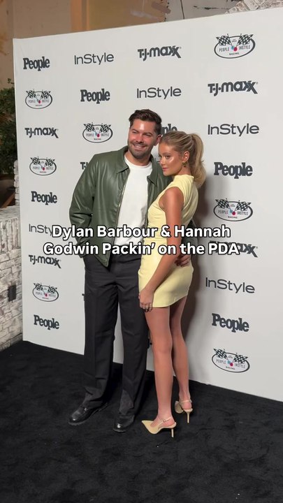 Dylan Barbour and Hannah Godwin at InStyle & People's Drive By Party at F1's Vegas Grand Prix