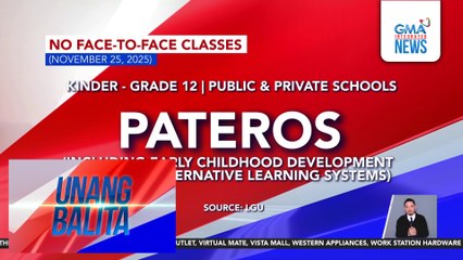Dagdag no face-to-face classes (November 25, 2025) | Unang Balita