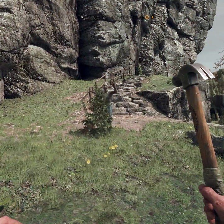 Finisher move with a One Handed Hammer.