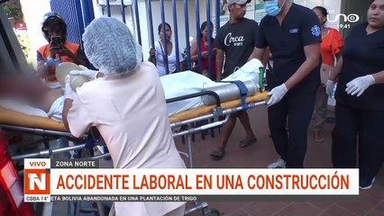 ALBAÑIL CAYÓ DE UN TERCER PISO EN SANTA CRUZ